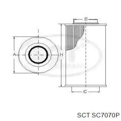 SC7070P SCT filtro de combustible