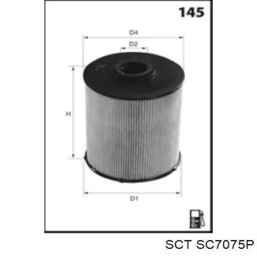 Comprar SC7075P SCT Filtro diesel