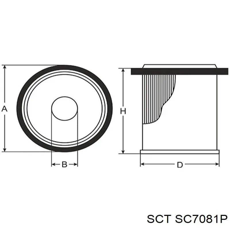 Comprar SC7081P SCT Filtro diesel