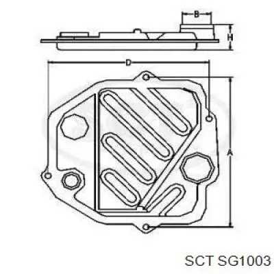 SG1003 SCT filtro caja de cambios automática