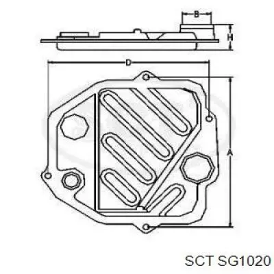 SG 1020 SCT filtro caja de cambios automática
