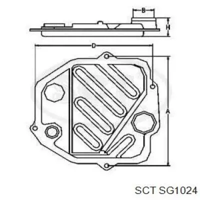 SG 1024 SCT filtro hidráulico, transmisión automática