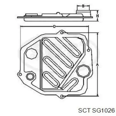 SG1026 SCT filtro de transmisión automática