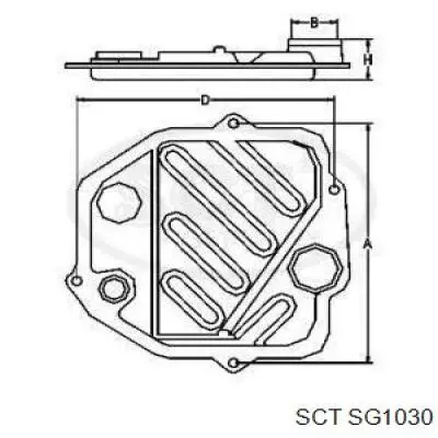 SG1030 SCT filtro hidráulico, transmisión automática