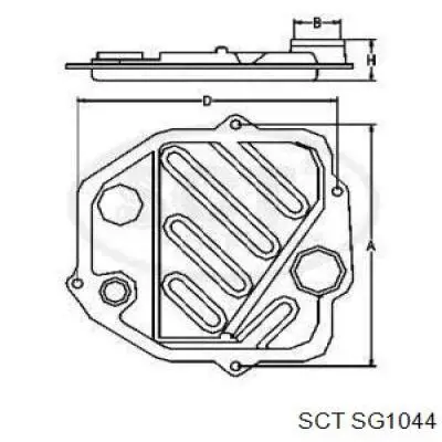 SG 1044 SCT filtro hidráulico, transmisión automática