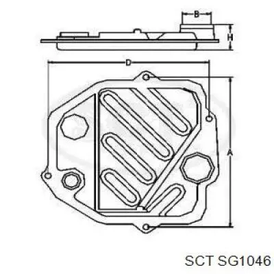 SG1046 SCT filtro hidráulico, transmisión automática