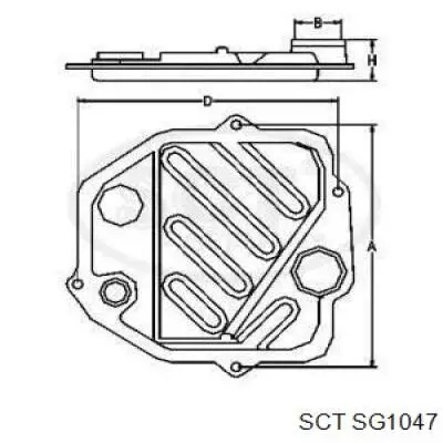 sg1047 SCT filtro hidráulico, transmisión automática