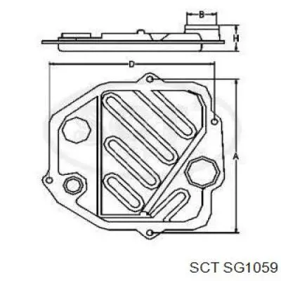 SG1059 SCT filtro hidráulico, transmisión automática