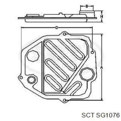 SG1076 SCT filtro hidráulico, transmisión automática