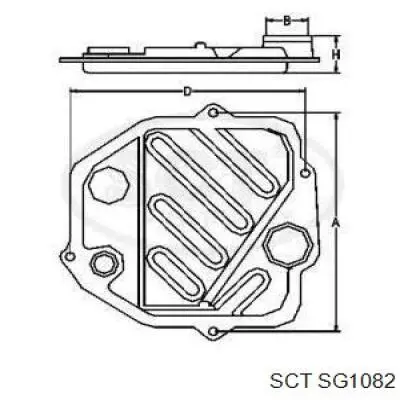 SG1082 SCT filtro caja de cambios automática