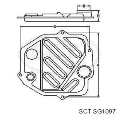 SG1097 SCT filtro hidráulico, transmisión automática