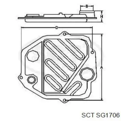 SG1706 SCT filtro hidráulico, transmisión automática