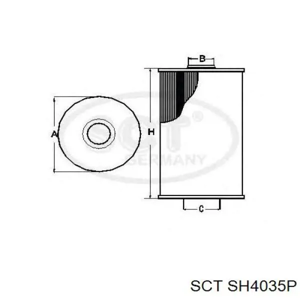 SH4035P SCT filtro de aceite