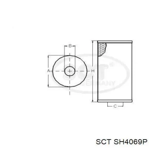 SH4069P SCT filtro de aceite