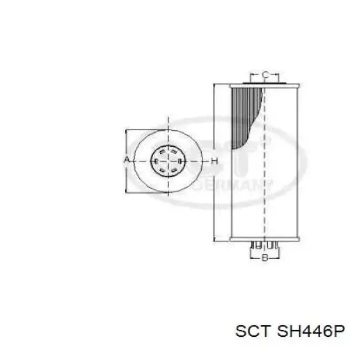 Filtro de aceite SH446P SCT