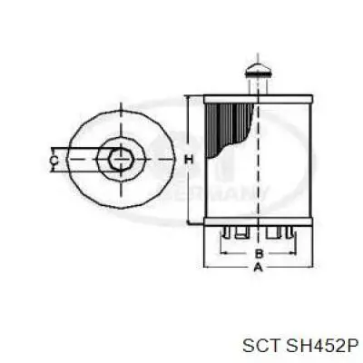 sh452p SCT filtro de aceite
