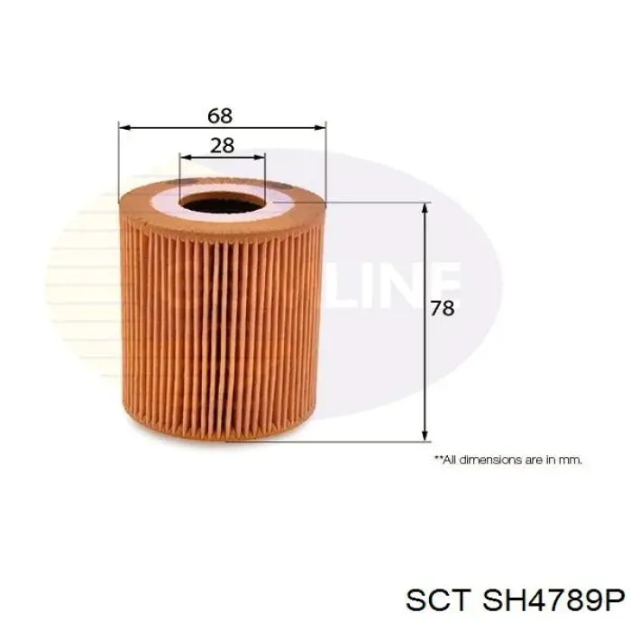 Filtro de aceite motor SCT SH4789P