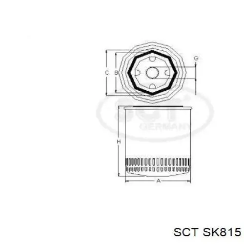 SK815 SCT filtro de aceite