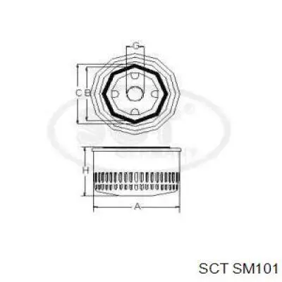 Filtro de aceite SM101 SCT