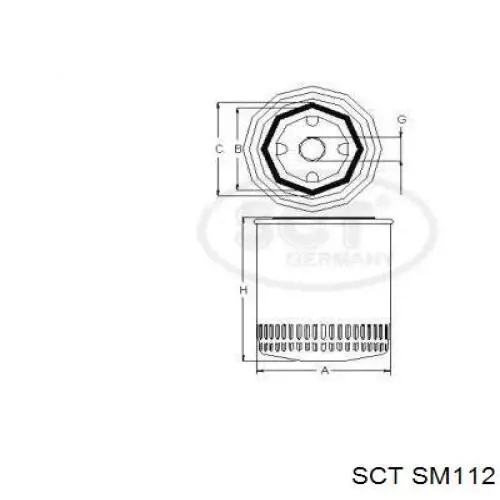 SM112 SCT Filtro aceite