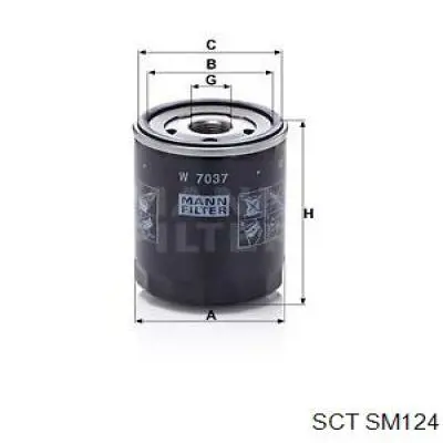 SM124 SCT filtro de aceite