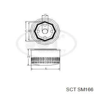 SM 166 SCT filtro de aceite