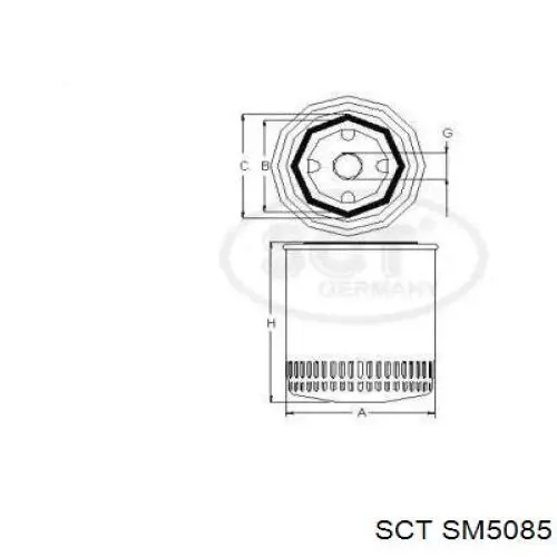 SM5085 SCT filtro de aceite