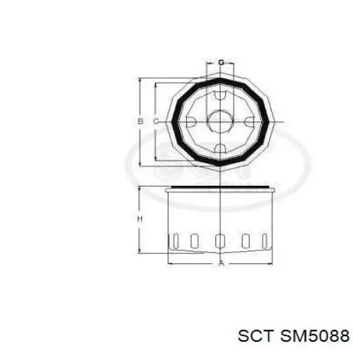 SM5088 SCT filtro de aceite