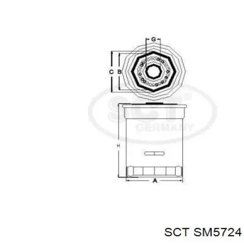 SM 5724 SCT filtro de aceite