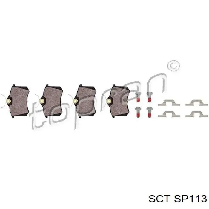 SP113 SCT Pastillas freno traseras