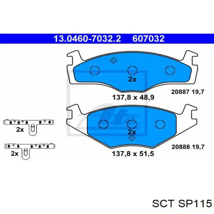 SP115 SCT pastillas de freno delanteras