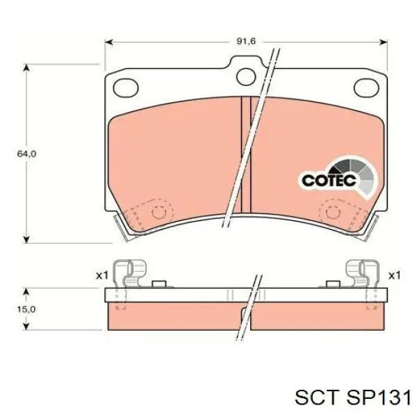 Pastillas de freno delanteras Mazda 323 BA