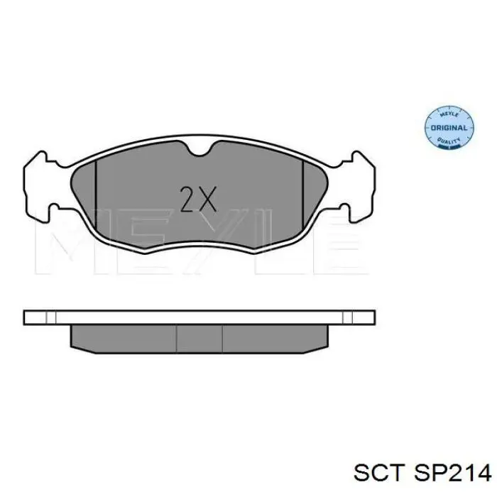 sp214 SCT pastillas de freno delanteras