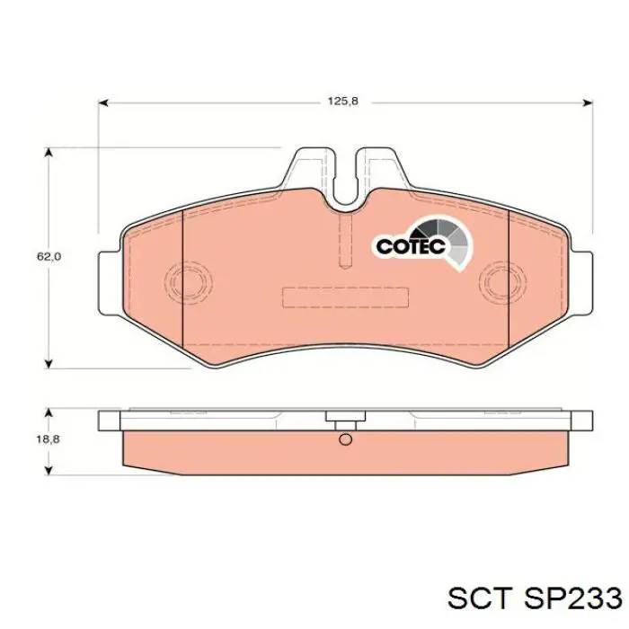 SP233PR SCT Pastillas freno traseras