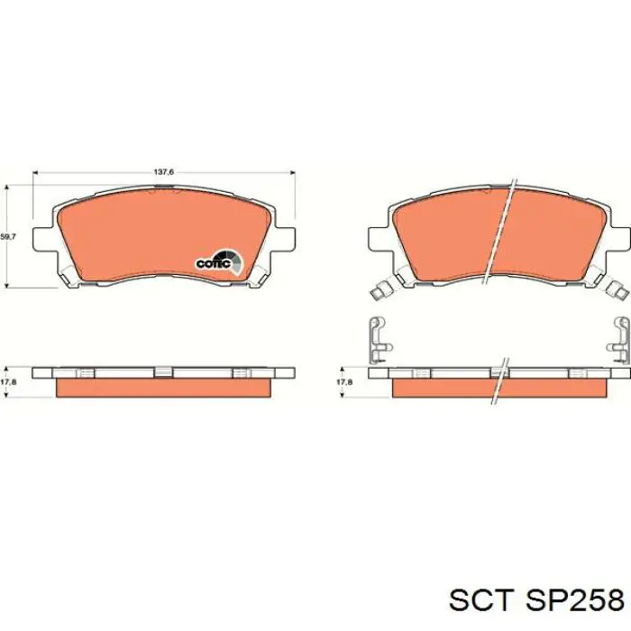 Pastillas de freno delanteras Subaru Legacy 3 BE, BH