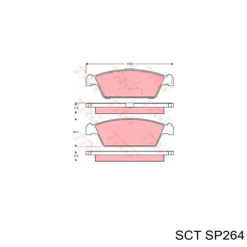 SP264 SCT pastillas de freno delanteras