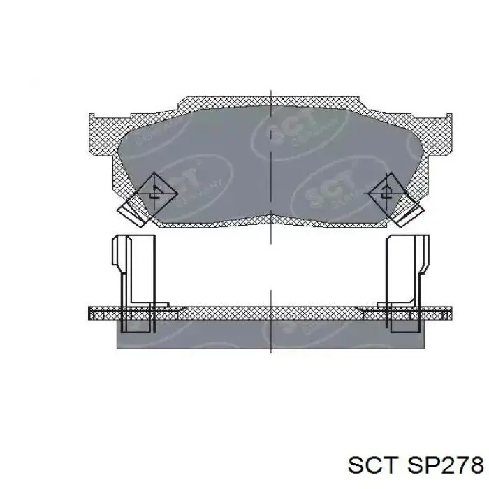 SP278 SCT pastillas de freno delanteras