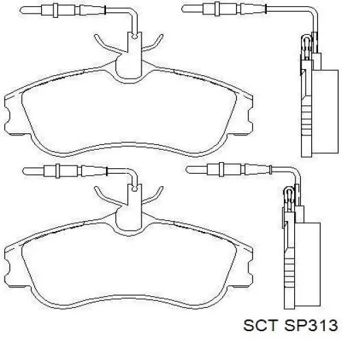 SP313 SCT pastillas de freno delanteras