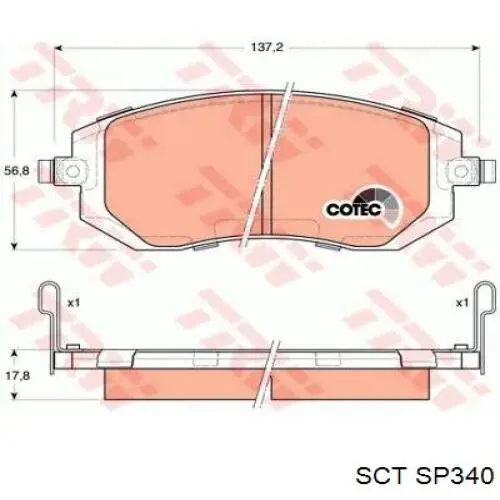 Pastillas de freno delanteras Subaru Impreza 3 GH