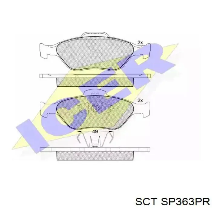 Pastillas de freno SP363PR SCT