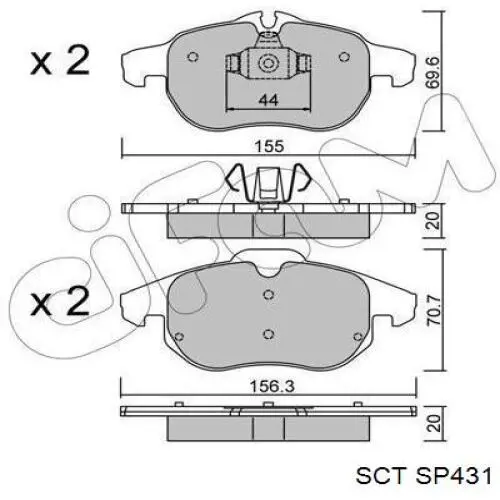 Pastillas de freno delanteras Opel Vectra