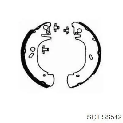 SS512 SCT zapatas de frenos de tambor traseras