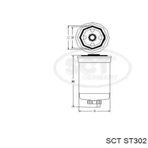 Comprar ST302 SCT Filtro diesel