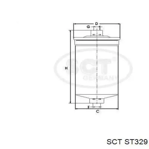 Filtro de gasoil SCT ST329