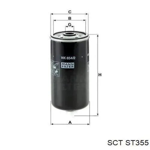 Filtro de combustible ST355 SCT