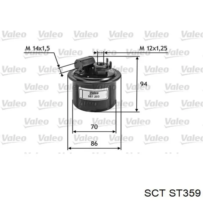 Filtro de gasoil SCT ST359