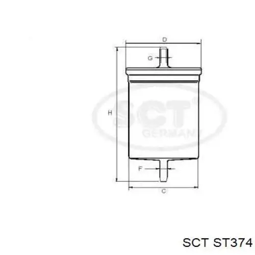 Filtro de combustible ST374 SCT