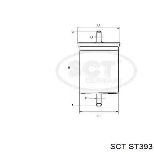 ST393 SCT Filtro de gasolina