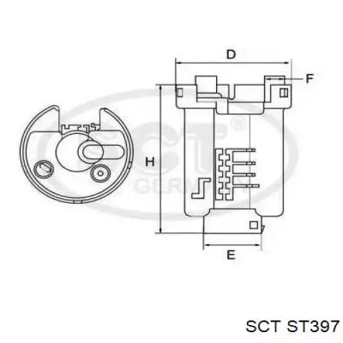 ST 397 SCT filtro combustible