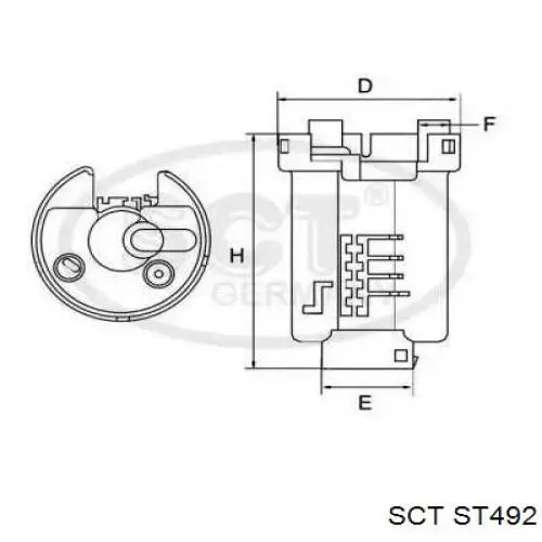 ST 492 SCT filtro combustible